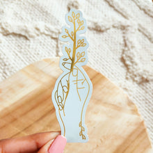 Afbeelding in Gallery-weergave laden, Growth - Hands of Gold Goudfolie Sticker 2.8x9.2cm
