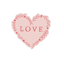 Afbeelding in Gallery-weergave laden, Heart Wreath Love | Liefde | Hartjes | Sticker 6.0x5.5cm