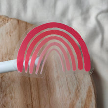 Afbeelding in Gallery-weergave laden, Transparant Rood Regenboog Sticker 6.0x4.5cm