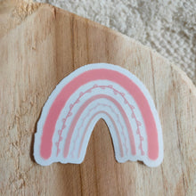 Afbeelding in Gallery-weergave laden, Transparant Roze Regenboog Sticker 6.0x4.9cm