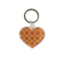 Afbeelding in Gallery-weergave laden, Heart Mandala Pattern Acryl Sleutelhanger 5.0x4.1cm
