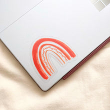 Afbeelding in Gallery-weergave laden, Transparant Oranje Regenboog Sticker 6.0x5.7cm