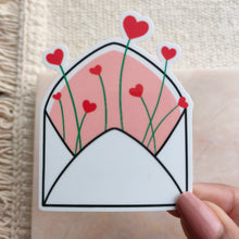 Afbeelding in Gallery-weergave laden, Sending Love Heart Flowers | Liefde | Hartjes | Sticker 5.0x6.5cm