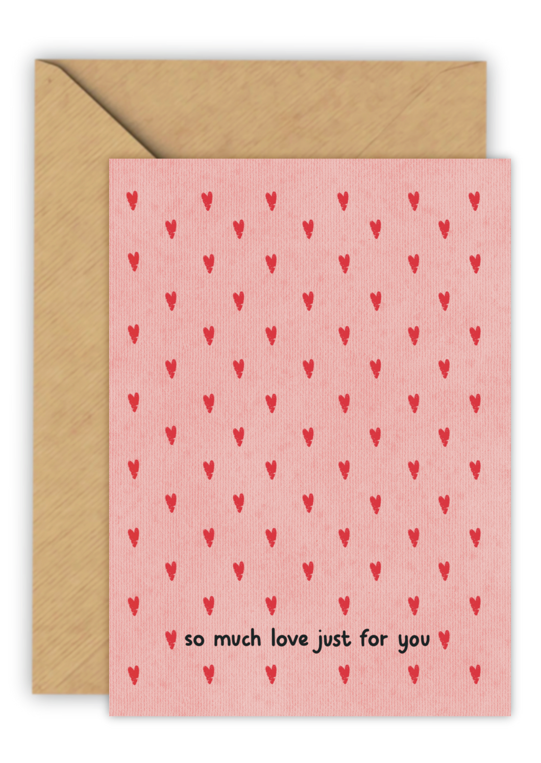 So Much Love | Hartjes | Valentijnskaart A6