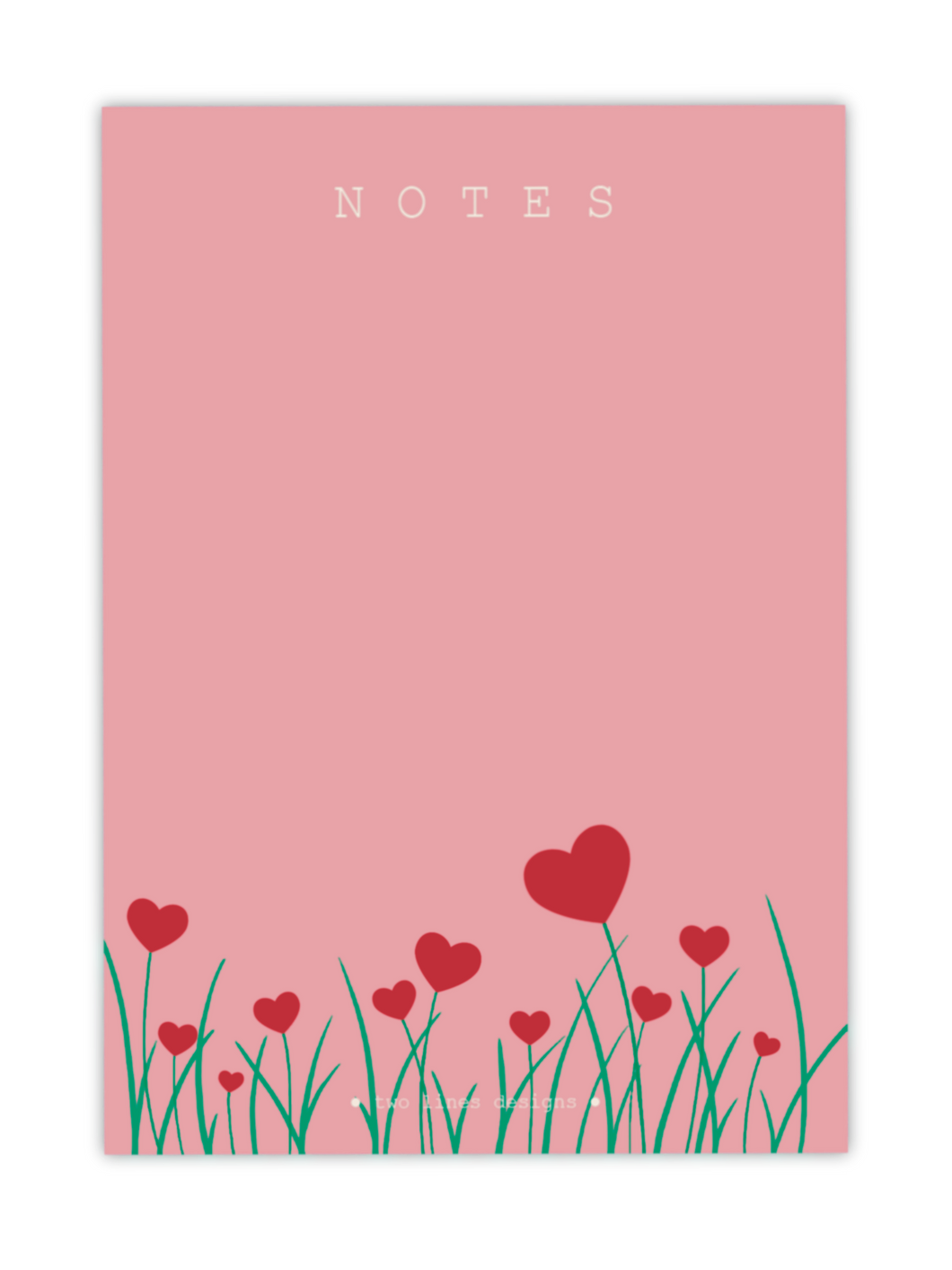 Heart Flowers | Liefde | Hartjes | Notitieblok A6