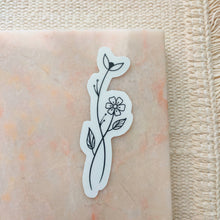 Afbeelding in Gallery-weergave laden, Transparant Plant met Bloemen Sticker 3.0x8.6cm
