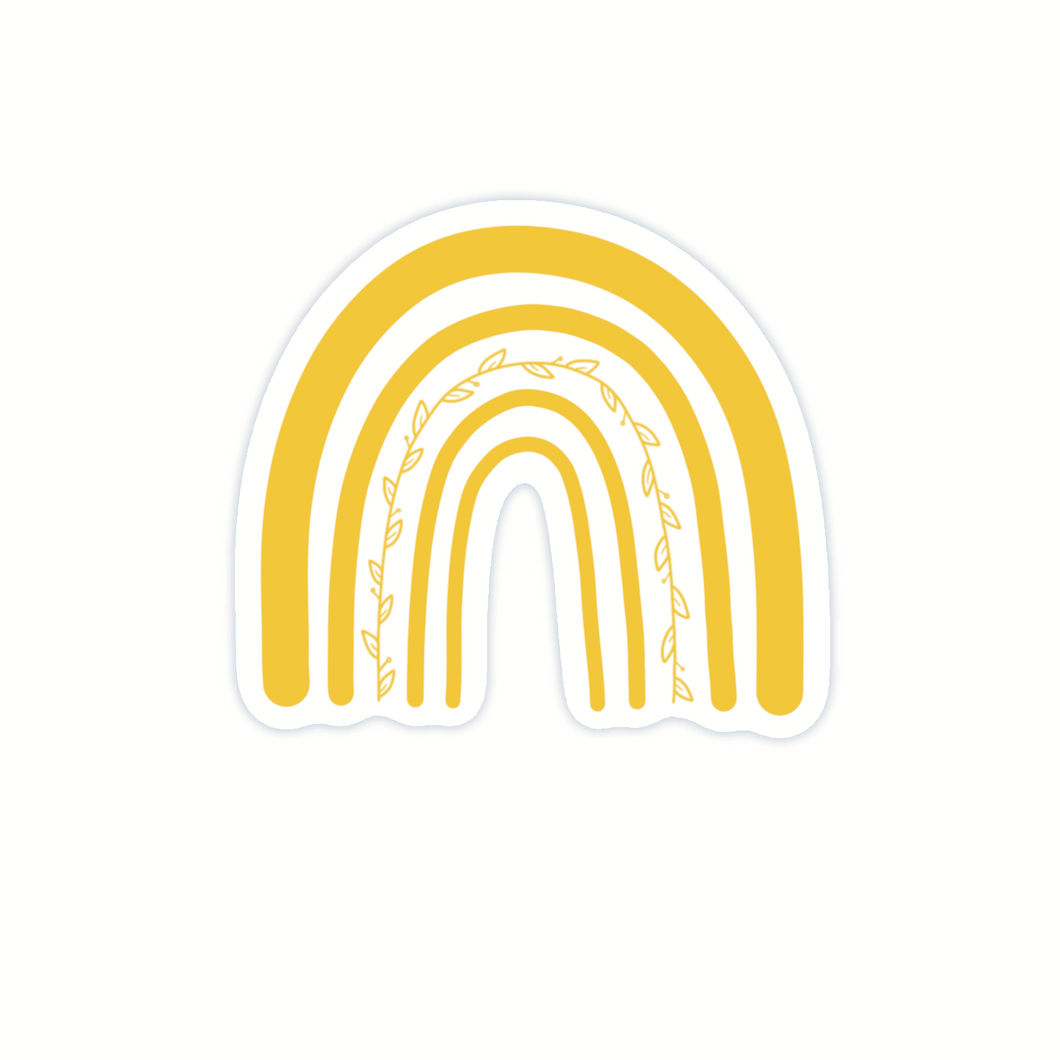 Rainbow of Gold Goud Sticker 6.0x5.5cm