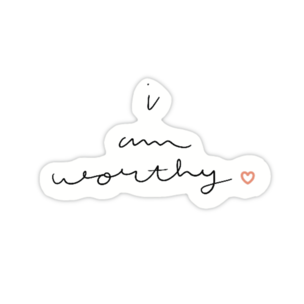 I Am Worthy Affirmatie Sticker 6.0x3.6cm