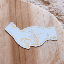 Afbeelding in Gallery-weergave laden, Better Together - Hands of Gold Goudfolie Vinyl Sticker 7.2x3.7cm
