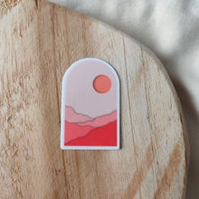 Afbeelding in Gallery-weergave laden, Paper Cut Out Pink Mountains | Landschap | Sticker 3.2x5.0cm
