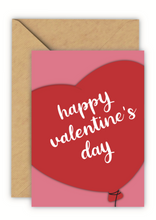 Afbeelding in Gallery-weergave laden, Happy Valentine&#39;s Day Heart Balloon Valentijnskaart A6
