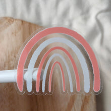 Afbeelding in Gallery-weergave laden, Transparant Nude en Wit Regenboog Sticker 6.0x4.8cm

