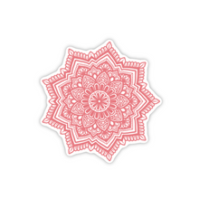 Afbeelding in Gallery-weergave laden, Transparant Rood Mandala Sticker 6x6.1cm
