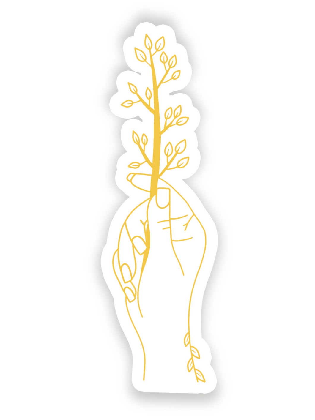 Growth - Hands of Gold Goudfolie Sticker 2.8x9.2cm