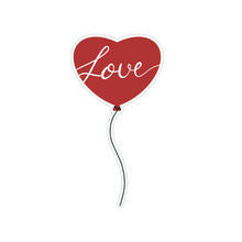 Afbeelding in Gallery-weergave laden, Transparant Heart Balloon Love | Liefde | Hartjes | Sticker 3.7x7.0cm
