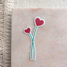 Afbeelding in Gallery-weergave laden, Transparant Heart Flowers | Liefde | Hartjes | Sticker 3.4x7.0cm
